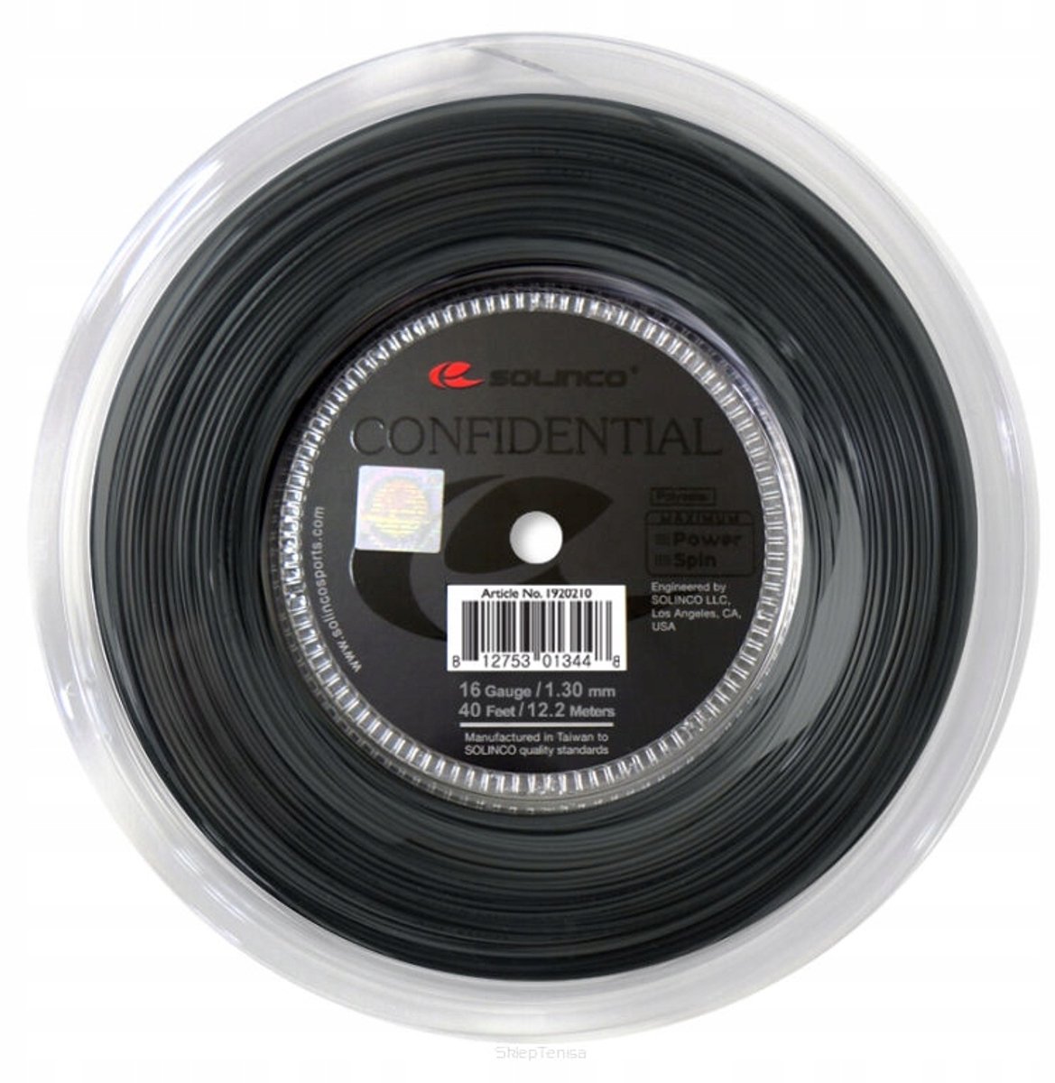 Solinco - Confidential 1.25mm - Grijs - Tennis Snaren 200 m. Rol