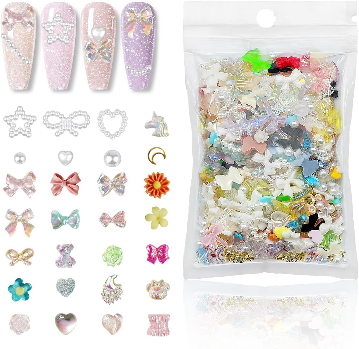 Nail charms - kleurrijk design - diverse vormen - perfect voor nagelkunst - ShopVlot