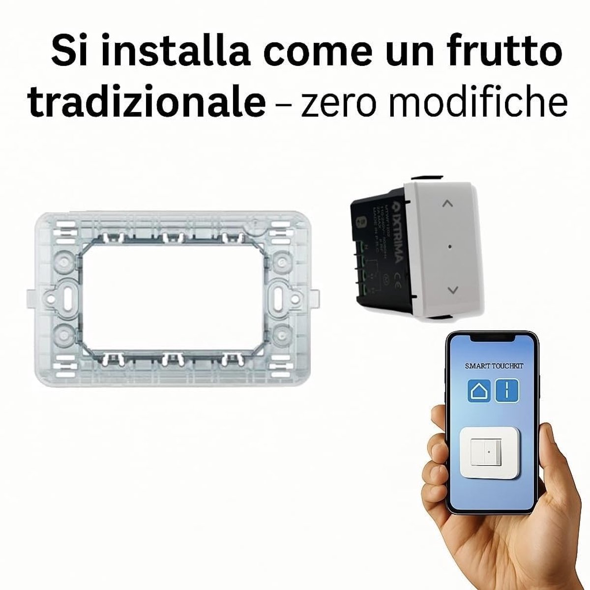 Smart Wi-Fi module voor rolluiken - Zigbee/Tuya verbonden - Compatibel met Bticino Matix - Luxento