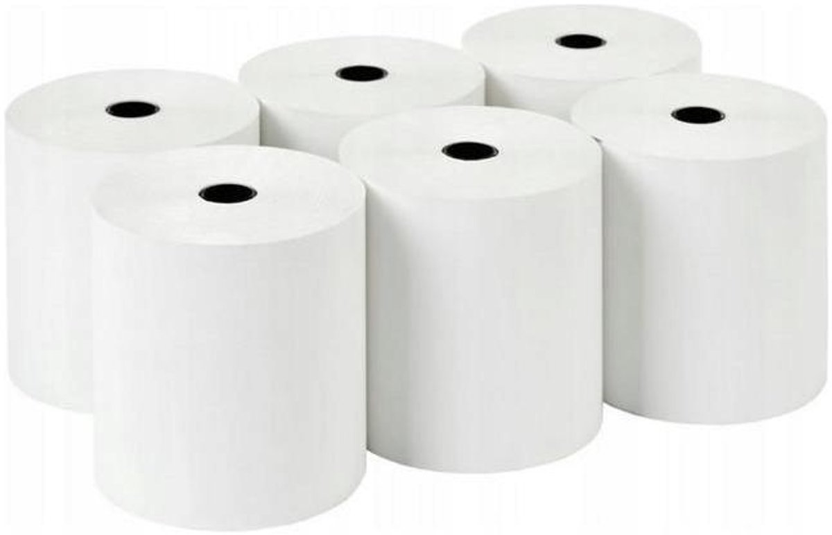 Thermische bonnenrollen 80 mm x 72 m - 6 stuks