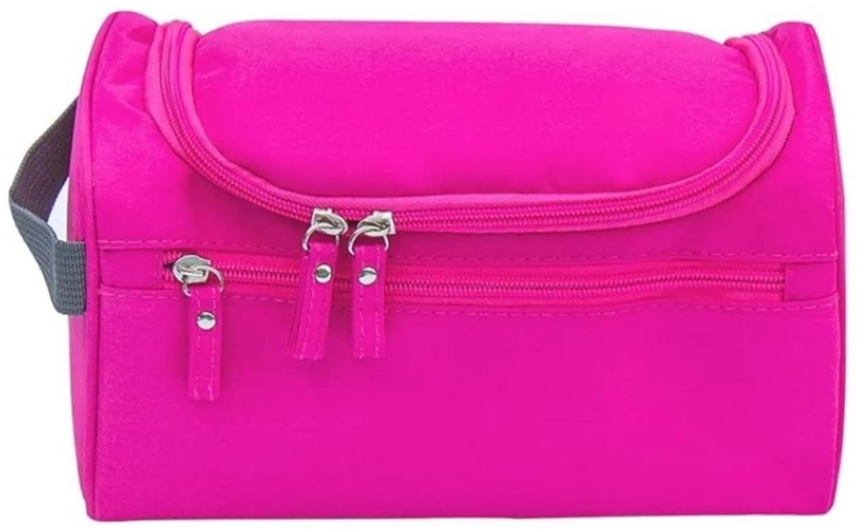 Casalora All-in-One Hangbare Toilettas – Reis Toilettas / Make-uptas – Ophangbare Toilettas – Geschikt voor Make-up, Hygiëne en Reisbenodigdheden – Perfect voor Lange Reizen – Fuchsia