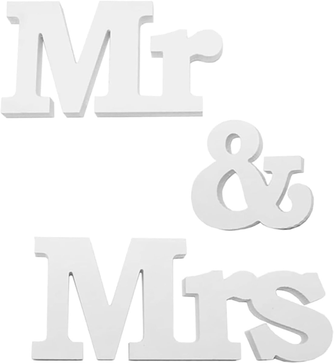 Trouwdecoratie Mr & Mrs - PVC met Europese embossing - Elegant en duurzaam - Perfect voor net getrouwde stellen - ShopVlot