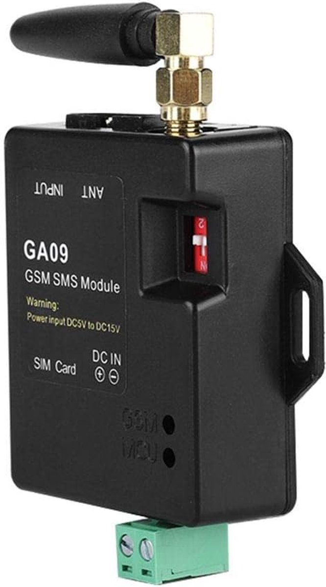 GSM draadloos alarmsysteem - Mini alarmbox antenne GA09 - Intelligente SMS en belalarm - Veilig voor thuis en industrie - ShopVlot