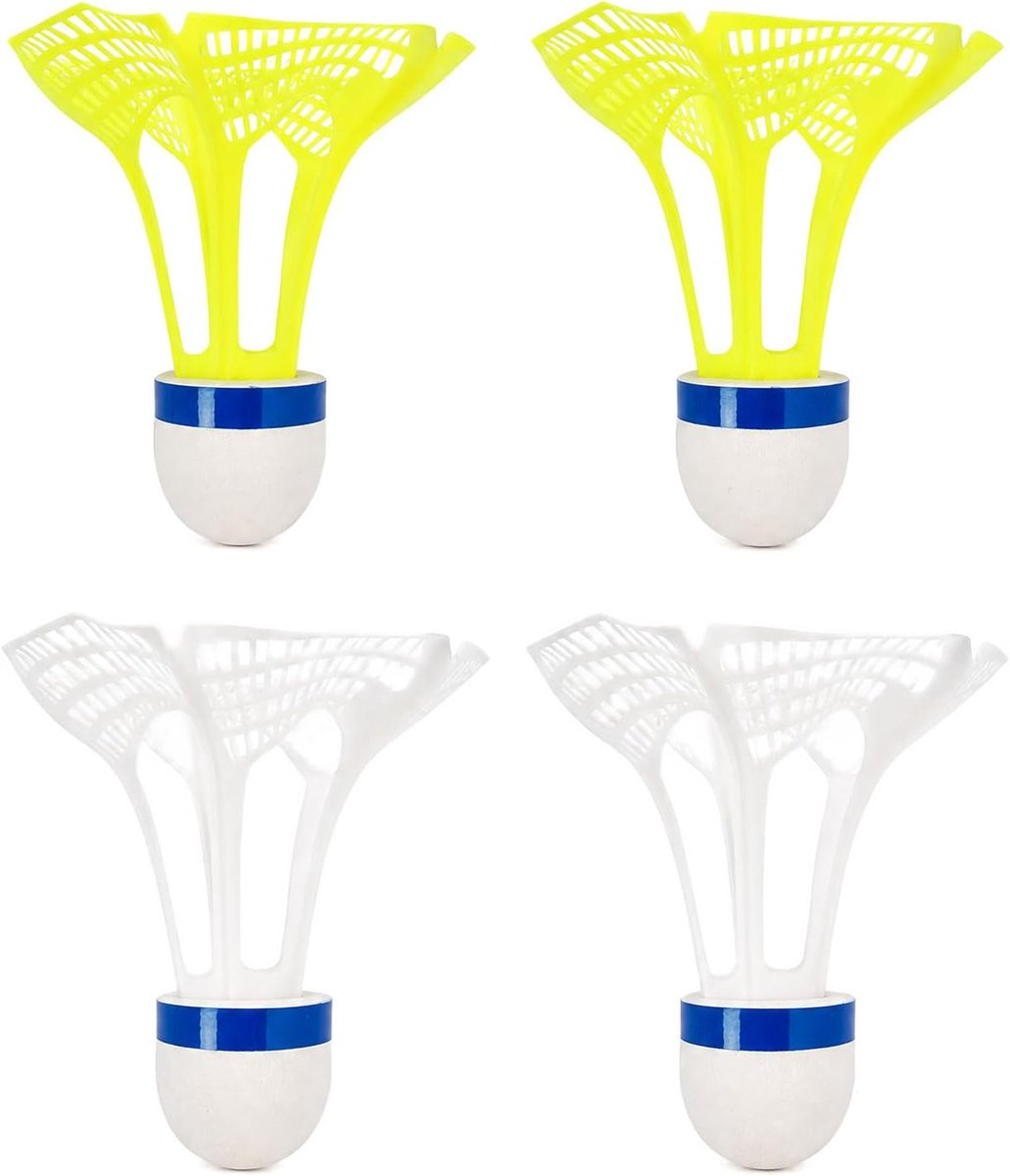 Badmintonballen set van 4 - winddicht design - hoogwaardige nylon - ideaal voor buitengebruik - ShopVlot