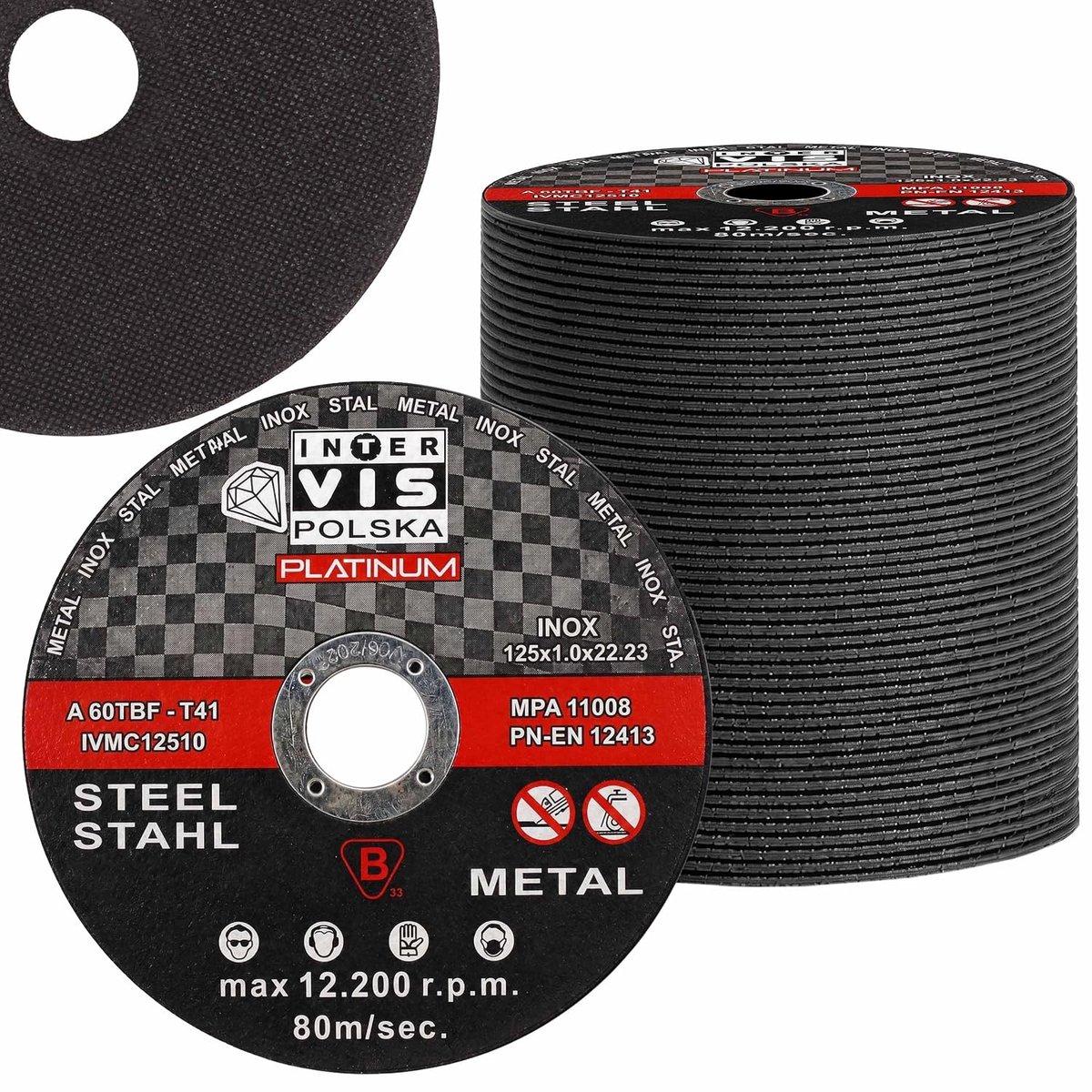Zaagschijf voor metaal 125x1 mm - INOX - set van 50 stuks - voor nauwkeurig zagen - ShopVlot