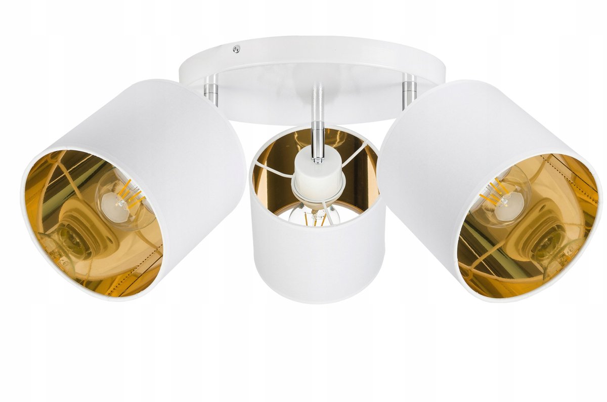 Merkloze Plafondlamp met Verstelbare Arm, Gouden Binnenkant