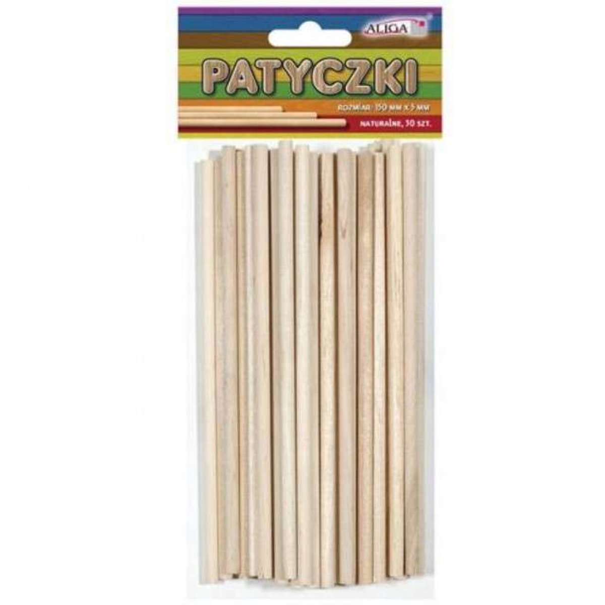 Houten Stokjes Rond 15cm - 50 stuks - Creatieve Decoratie