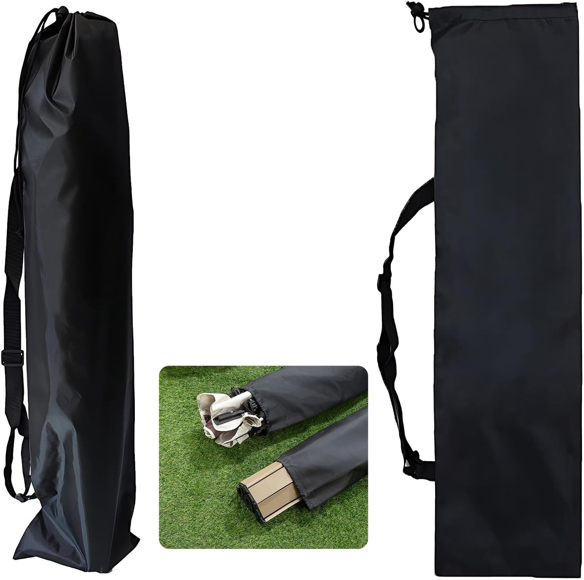Draagtas met trekkoord voor statief - 2 stuks - tas met trekkoord - Schoudertas voor visgerei - Lange tas - Geschikt voor het opbergen van visgerei, lampstatief, monopod - 22 cm breed * 100 cm lang - Zwart