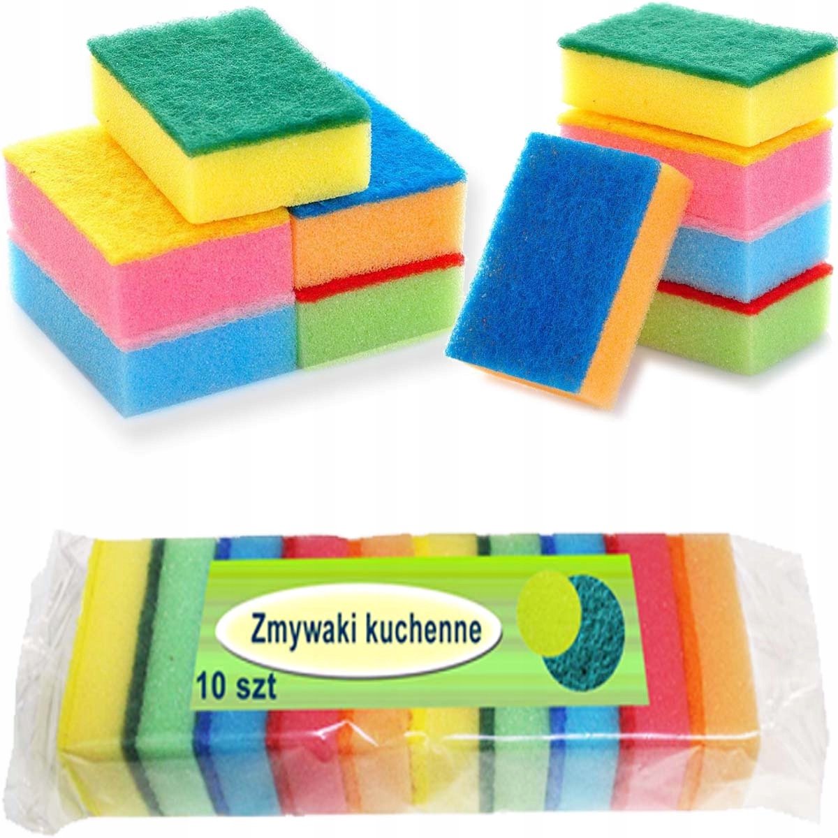 10x Keukenspons Dubbelzijdig - Krachtige Reiniging