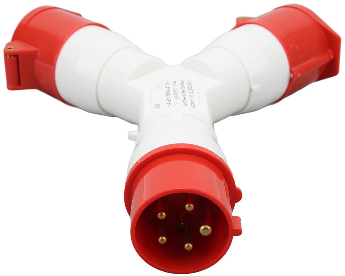 3 Way Industrial Plug Multifunctional 5 Cores 3P N E 16A IP44 Waterproof Y Type Industrial Aviation Power Strip - ShopVlot