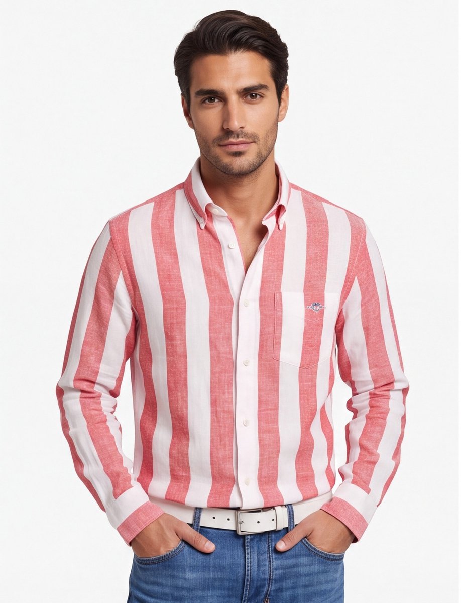 Gant casual overhemd rood