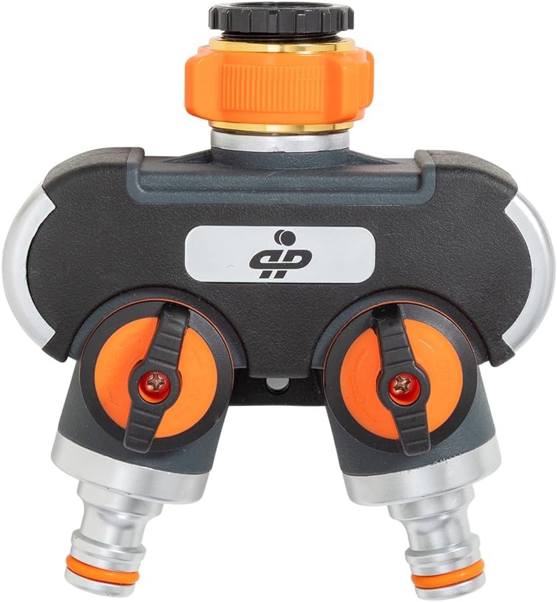 Tap distributor – garden hose divider with individual regulation – connection 1/2 inch and 3/4 inch (2-way distributor) - ShopVlot