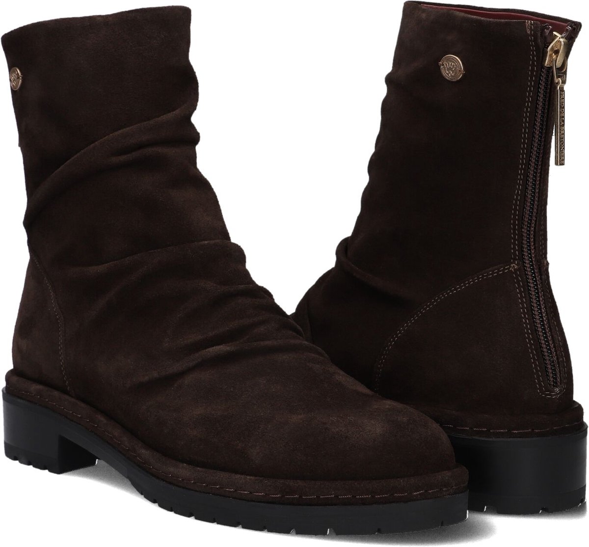 Fred De La Bretoniere - FLINT JIMMY Ankle Boot Suede Dark Brown - Maat 36