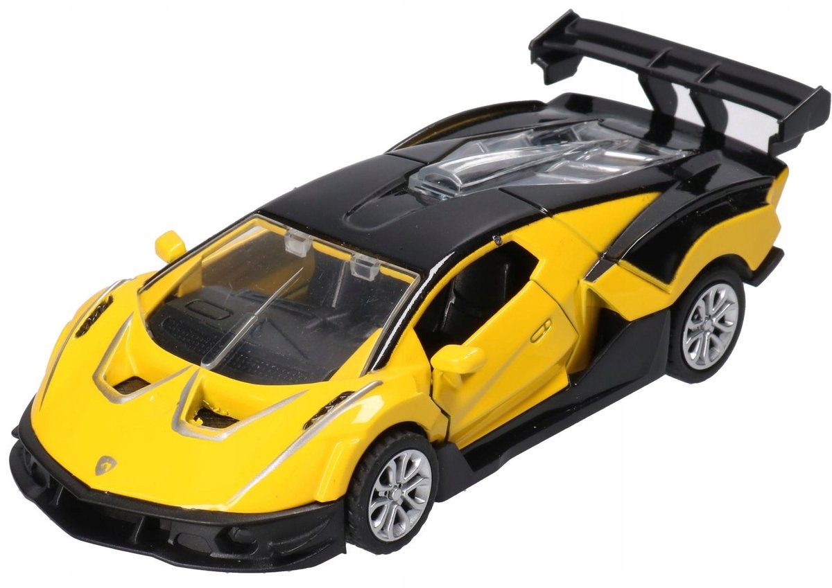Sportauto van metaal met openende deuren, 12cm, 3+ jaar