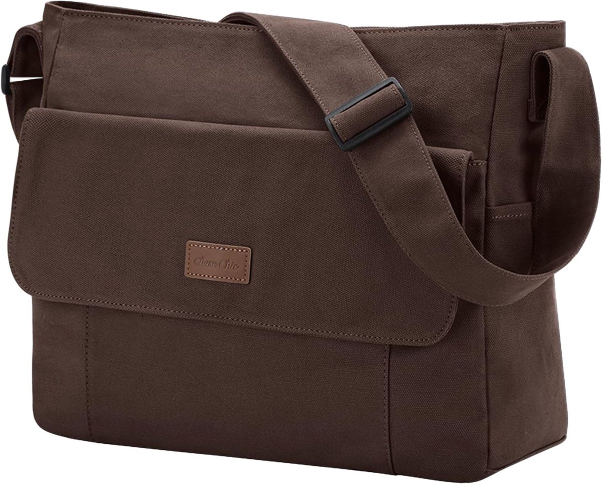 Chase Chic Canvas Messenger Bag, Large Capacity Casual Crossbody Shoulder Bag for Men/Women, Tote Bag for - ShopVlot