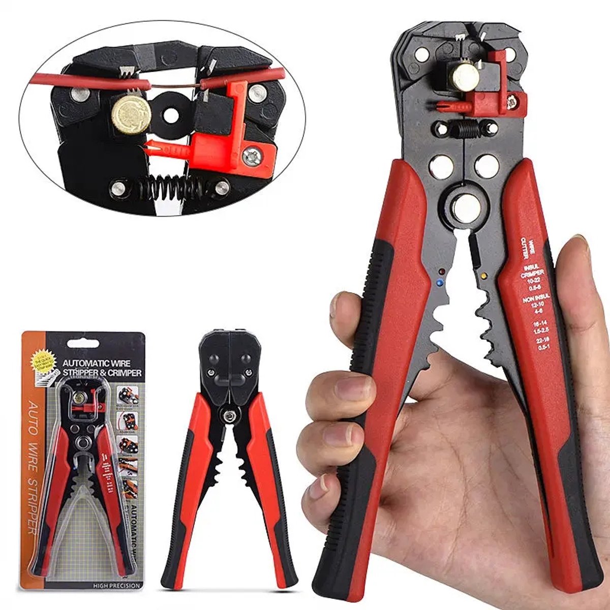 Automatische kabelstrippers 0,2-6 mm - krimpen, knippen en strippen