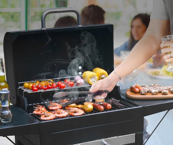 Grote Merkloze Houtskool Tuin Gril met Zij- en Bodemtafels & Aslade — afbeelding 4