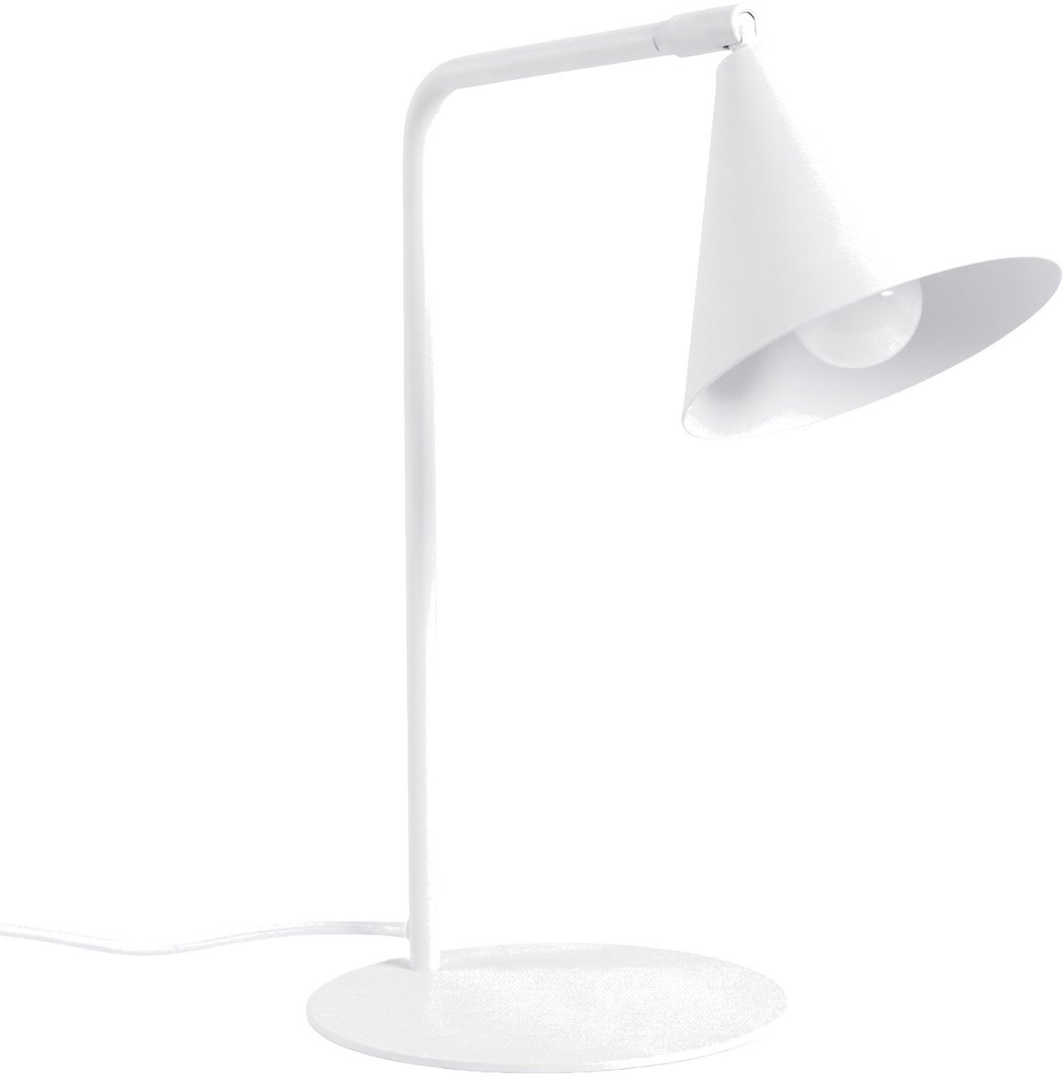 Sollux Lighting Tafellamp NOX - E14 - wit - staal - 18x18x35cm
