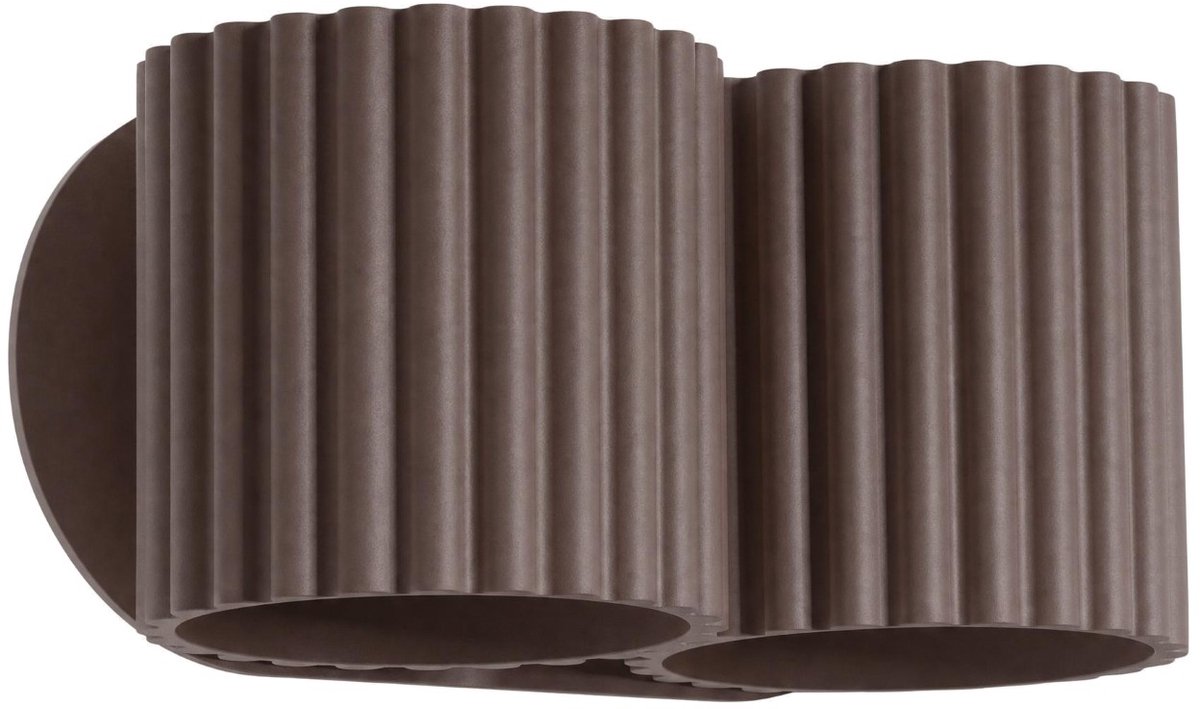 Sollux Lighting Wandlamp Aura - G9 - bruin - aluminium - 21x12x10cm