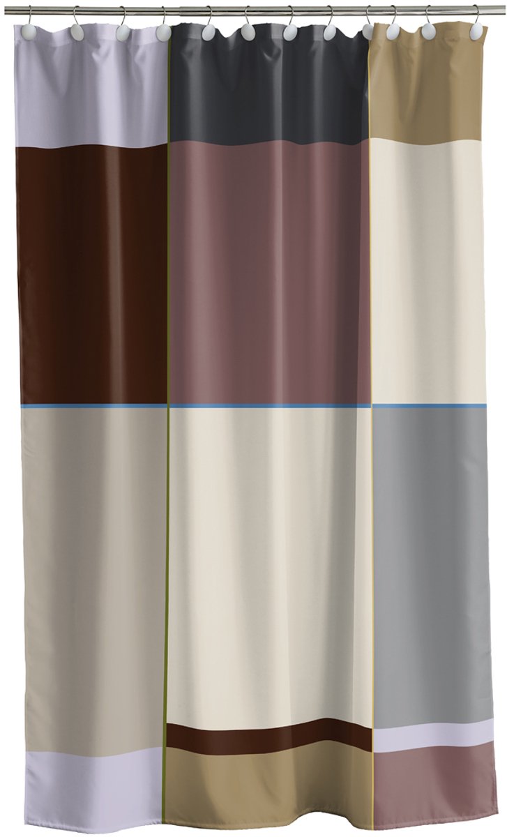 Södahl Colour Block Douchegordijn 180 x 200 cm Rosewood