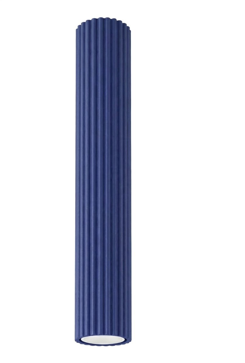Sollux Lighting Plafondlamp Karbon - GU10 - ultramarijn - aluminium - 6.5x6.5x40cm