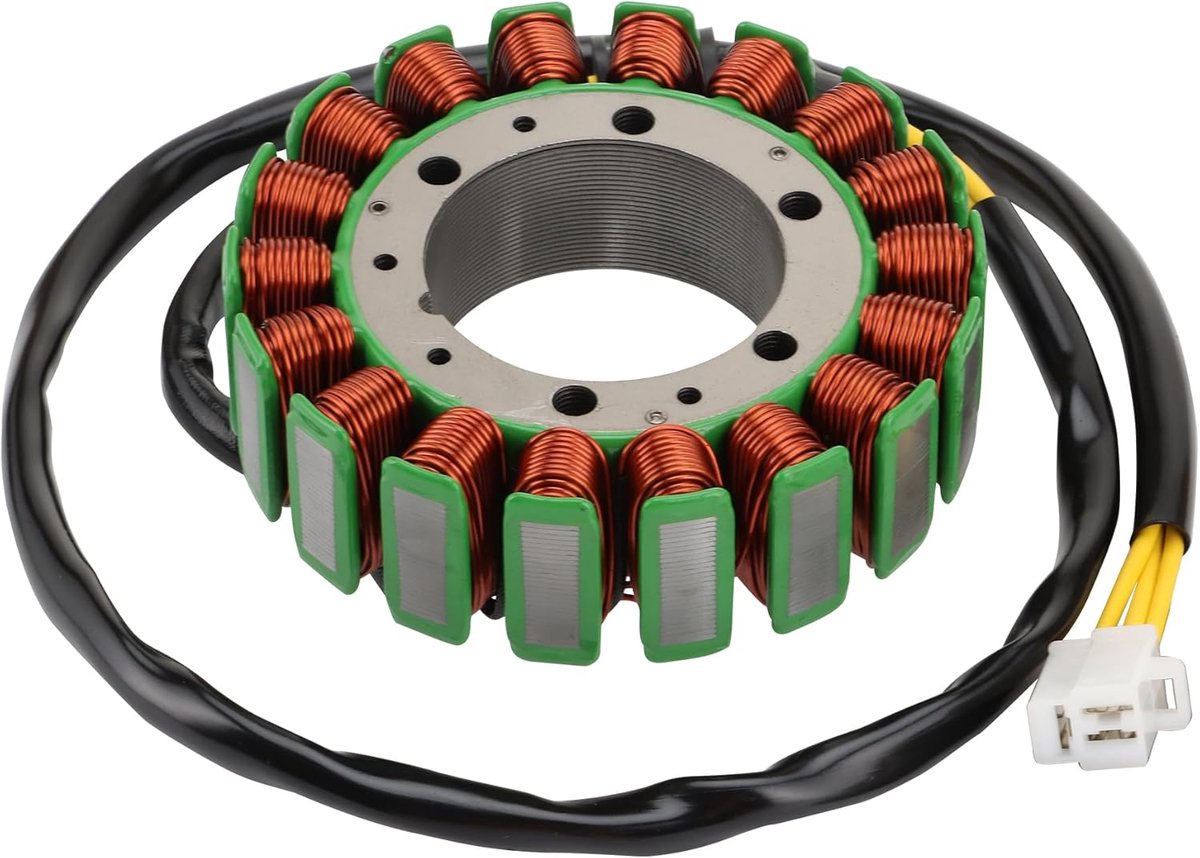 SnelShoppen - Vervangende Magnet Stator voor VT1100 C2 C3 Shadow Motorfiets - 18 Coil 3 Draad - Hoogwaardige Metaal - Eenvoudig te Installeren - OEM 3