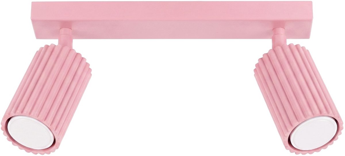 Sollux Lighting Plafondlamp Karbon - GU10 - roze - aluminium - 30x6.5x16.5cm