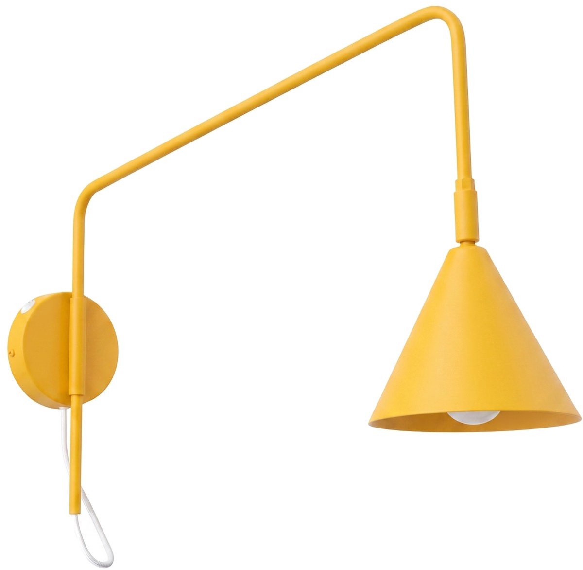 Sollux Lighting Wandlamp Nox - E14 - geel - staal - 14x61x30cm