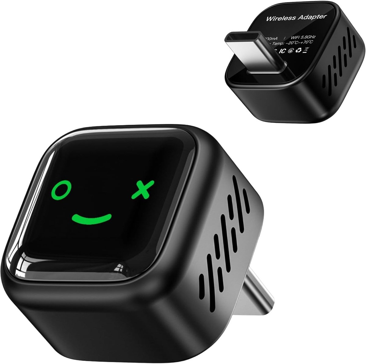 2026 Draadloze CarPlay & Android autoadapter 2-in-1, 2,4-5,8 GHz dual-band WLAN, Bluetooth 5.0, Plug & Play, USB-C/A - ShopVlot