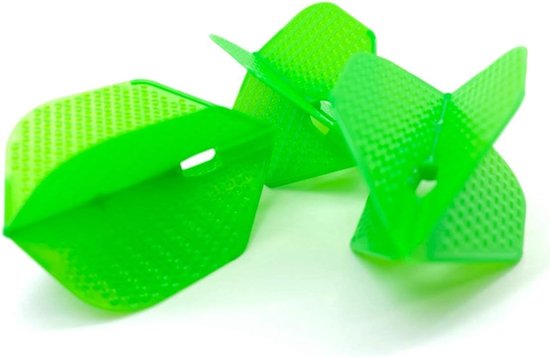 Lstyle dart flights - l3 pro dimple small standard shape: molded, plastic and lightweight set -lime green - ShopVlot — afbeelding 2