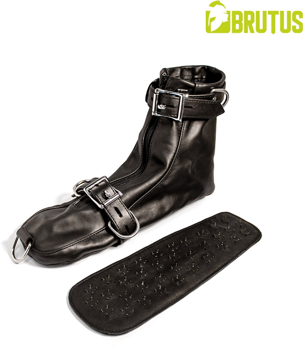 Brutus - Leather Lined Bondage Boots - Pin Prick Inlay - Luxe leer