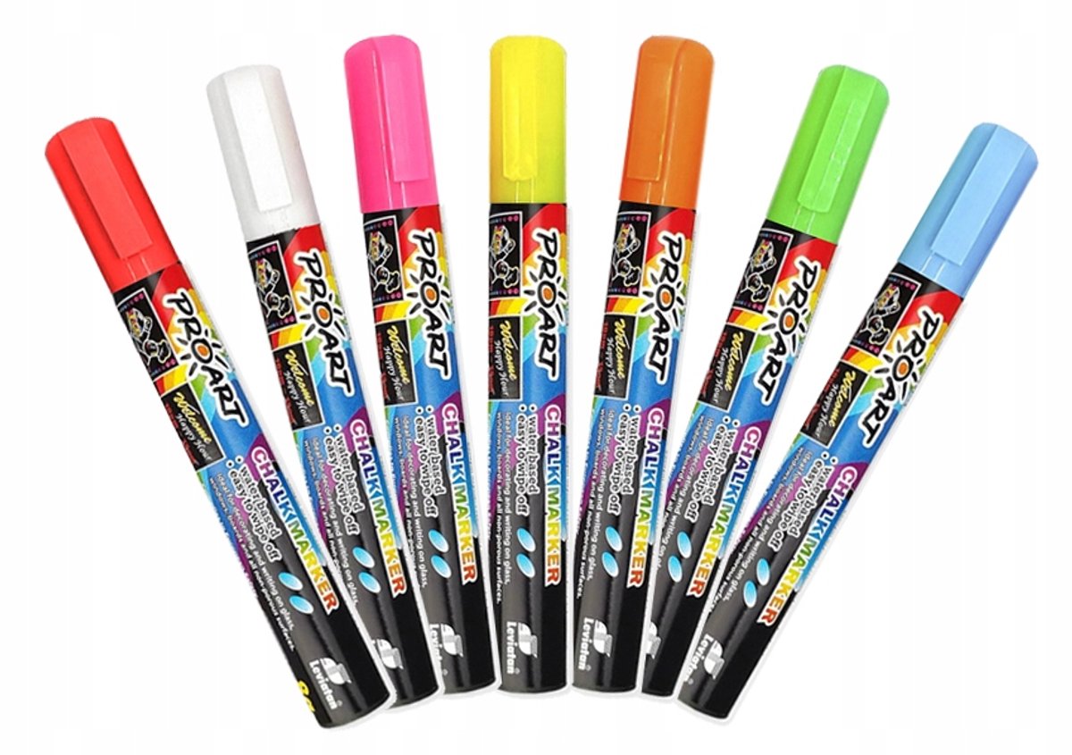 Krijtmarkers Set van 7 Kleuren - Ideaal voor Promoties