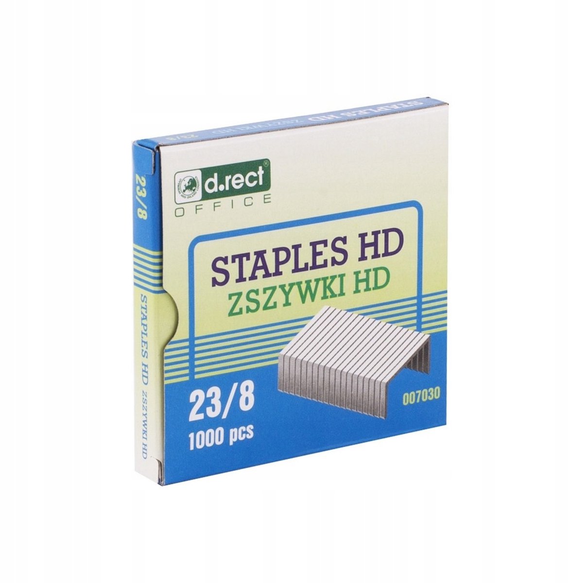 D.RECT nietjes 23/8 HD voor dikke mappen, 1000 stuks