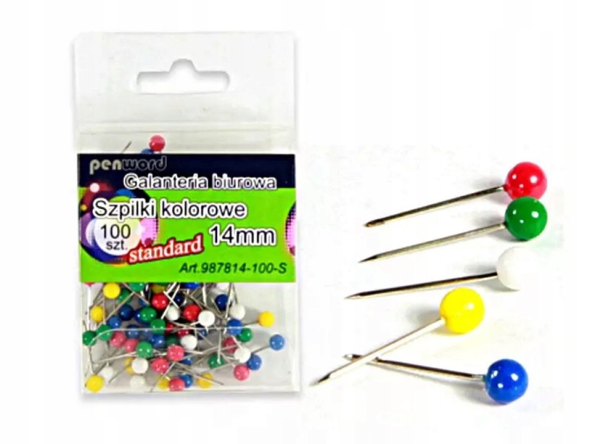 Penword Kleefnagels 14mm Kleurrijk Standaard 100 Stuks