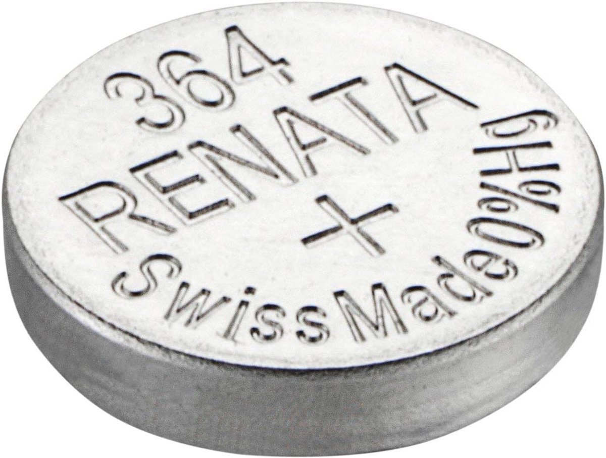 Renata / Swatch Group - Silver oxide button cell 364 RENATA 1.55V 20mAh - Blister x 1 - ShopVlot