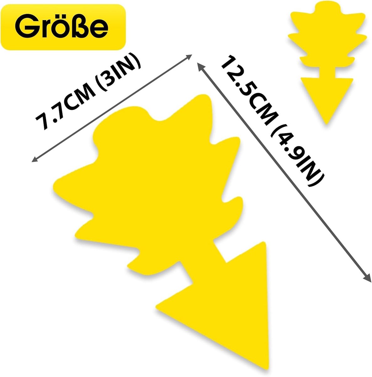 Gele Lijmstickers - 77 Stuks - Veilig voor Planten - Insecticidevrije Vliegenval - Voor Rouwmuggenbestrijding