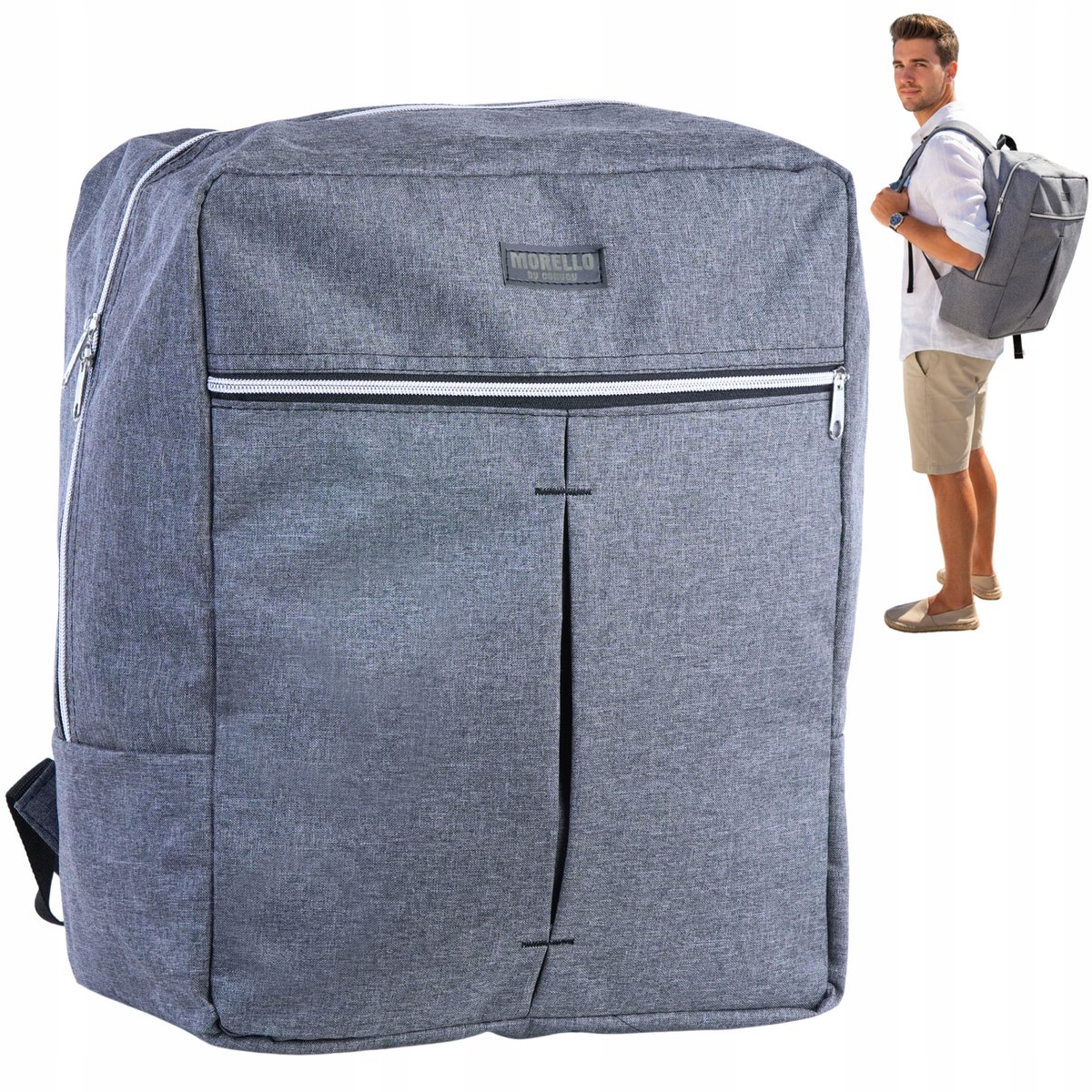 Merkloze handbagage rugzak 40x30x20 cm, ideaal voor Ryanair & Wizzair