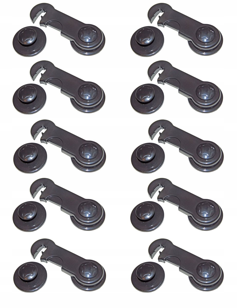 Kinderslot Kast & Lade Beveiliging - 10 Stuks Zwart
