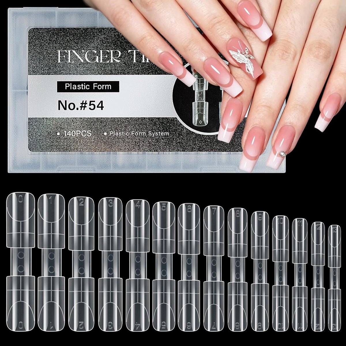 Kiiwah 140 Stuks Nagels met Dubbele Vorm - ShopVlot