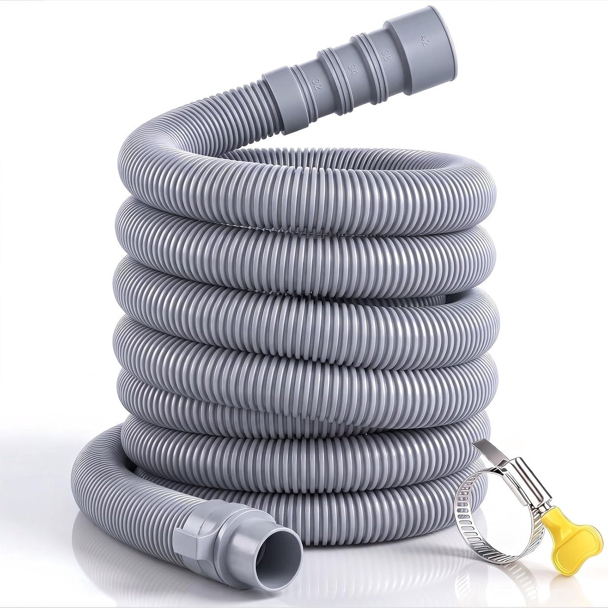 Inklapbare afvoerslang voor caravans met verstelbare adapter, afvoerslang wasmachine, 5 m - ShopVlot