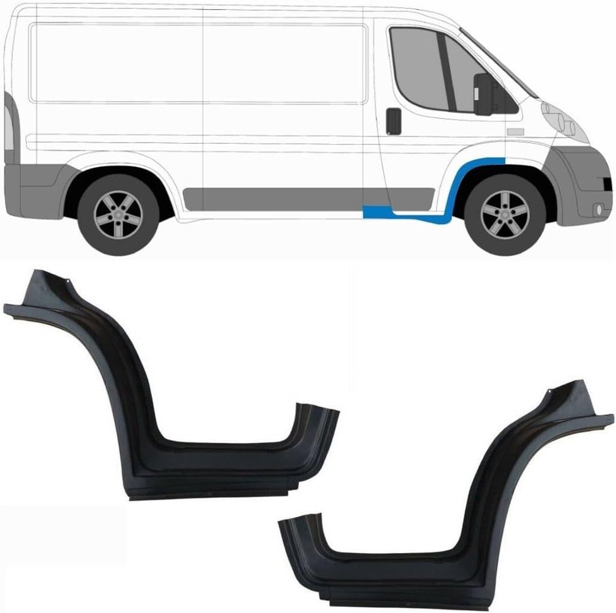 voorste spatbord met deel van dorpel voor Fiat Ducato 2006-2025