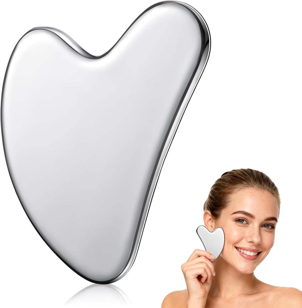 Gua Sha-gereedschap – verstevigen, glow & dezwelling! Gezichtsmassagesteen voor lymfedrainage, anti-aging en gedefinieerde huidcontouren