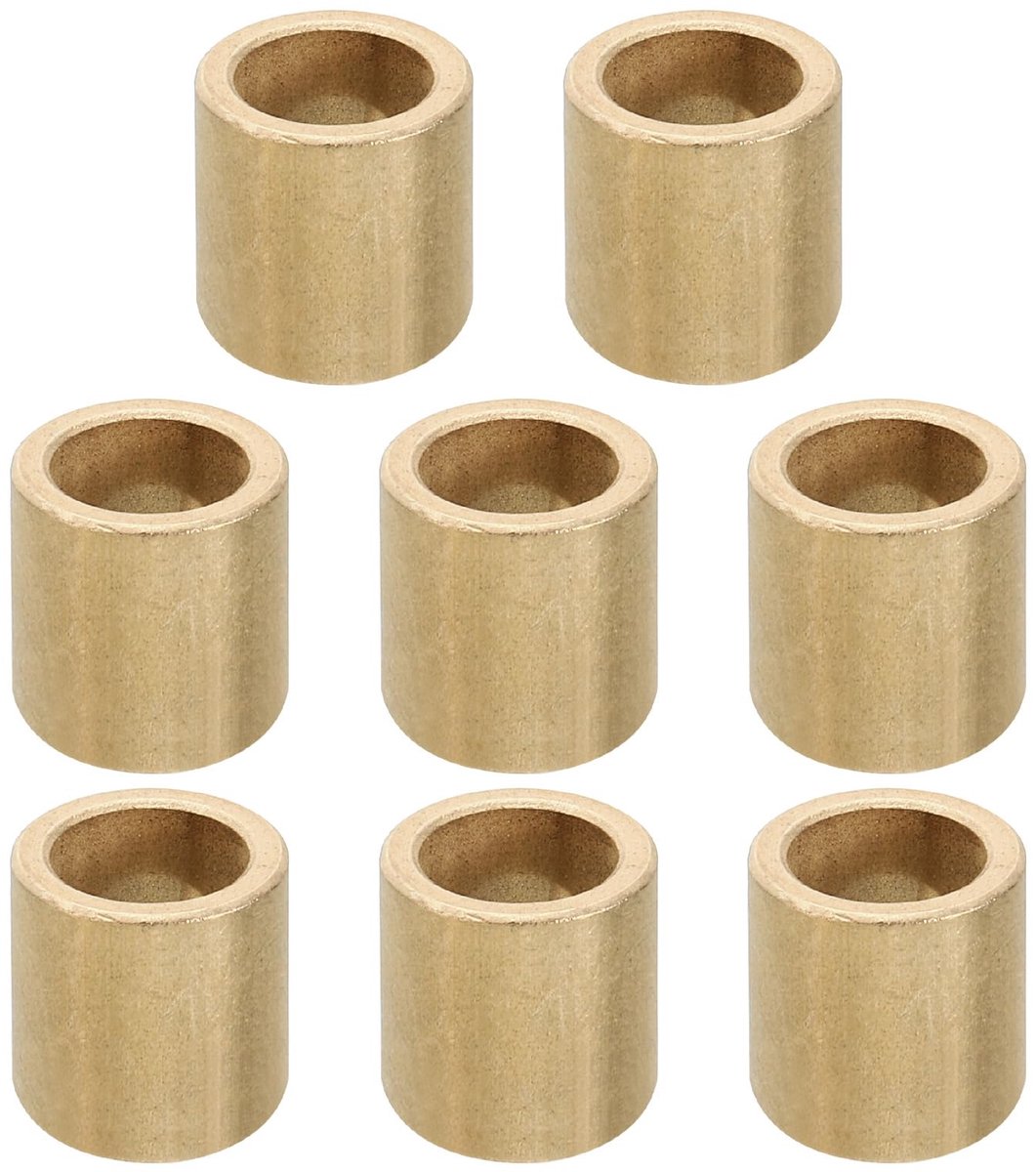 Afstandhouders, 8 stuks metalen afstandhouder messing 10 mm ID x 14 mm OD x 15 mm L messing afstandhouders schroef afstandhouder voor 3/8 inch of M10 schroef