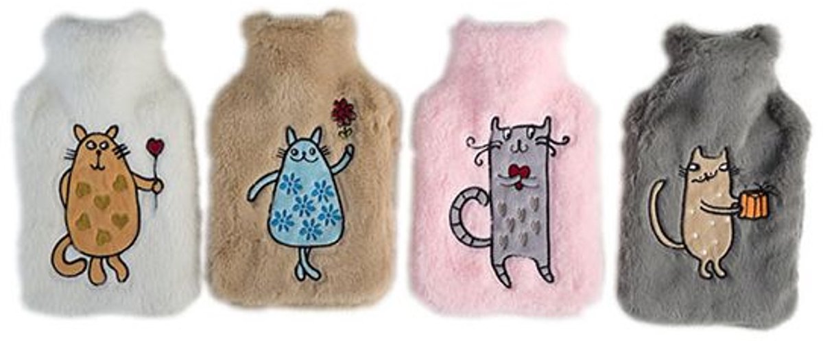 Cosy & Trendy Warmwaterkruik 2l Cats Ass4