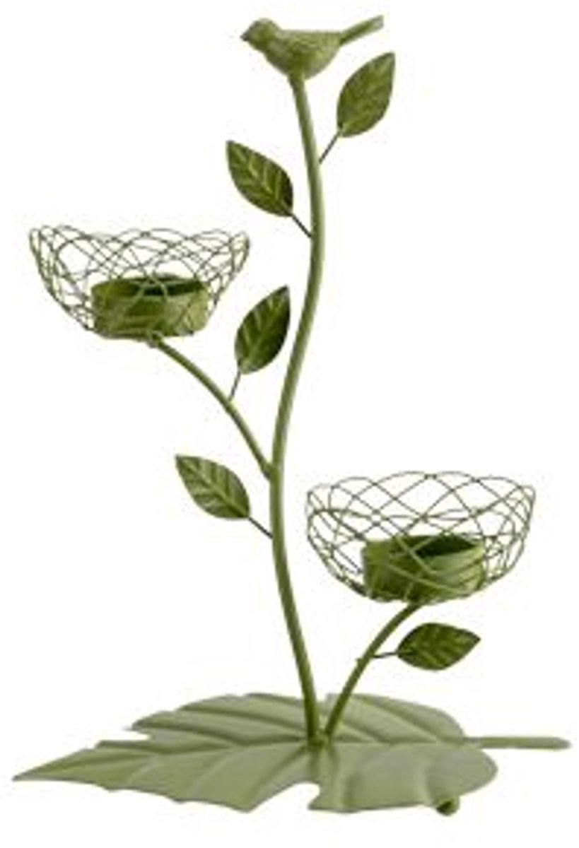 Cosy @ Home Theelichthouder Bird Leaf Base Powder Co