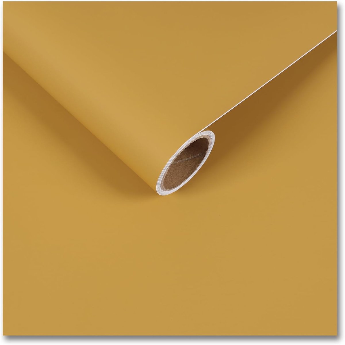 Behang vintage mat mosterdgeel 30 cm x 200 cm okergeel effen behang woonkamer keuken folie voor meubels zelfklevende plakfolie voor meubels slaapkamer badkamer waterdicht