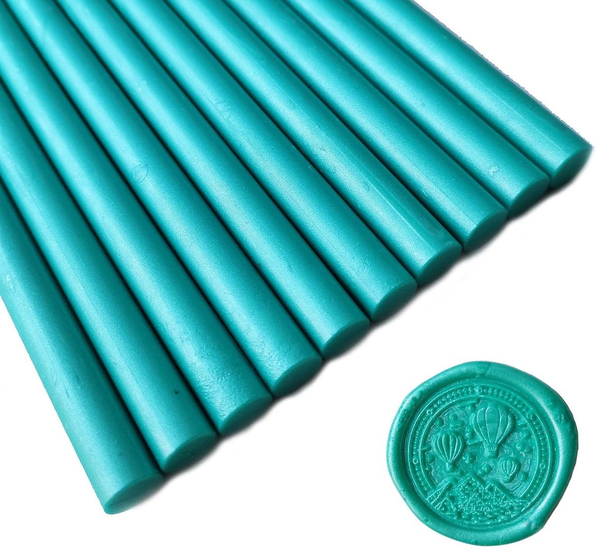 10 stuks malachiet groene zegellak sticks voor wax zegel stempel, zegellak sticks voor lijmpistool, geweldig voor huwelijksuitnodigingen, wijnpakketten, kaarten enveloppen, geschenkverpakking malachietgroen)