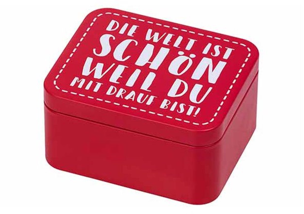 Colour Kitchen Giftbox The World Is Beautiful 12x10xh6,2cm Rood