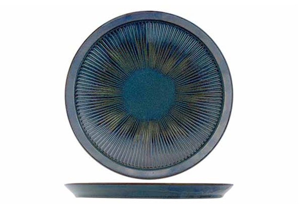 Solas Blauw Plat Bord D27cm