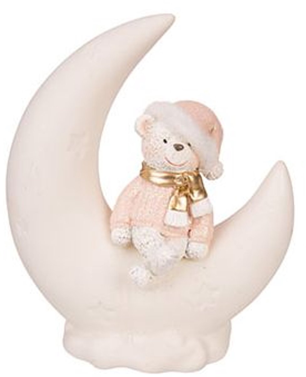 Maan Winterbear Lichtroze 15x8xh17,5cm R Esin